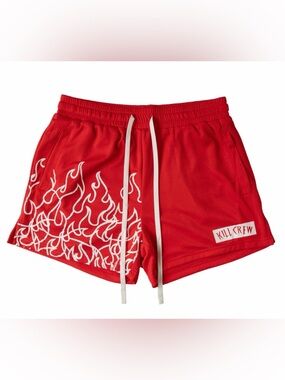 Kill Crew MUAY THAI FLAME SHORTS Red/white unisex size xs
